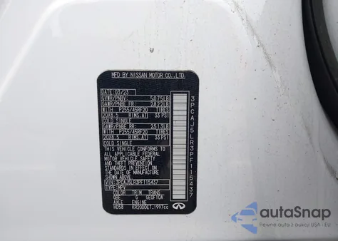 2023 Infiniti Qx55 Sensory Awd z USA, uszkodzony, nr VIN 3PCAJ5LR3PF115437